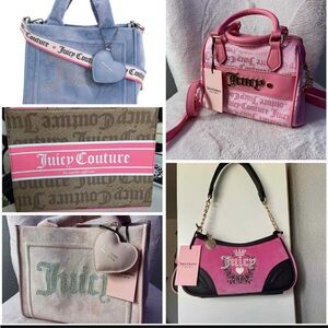Juicy Couture Pink and Blue Tote Collection BUNDLE